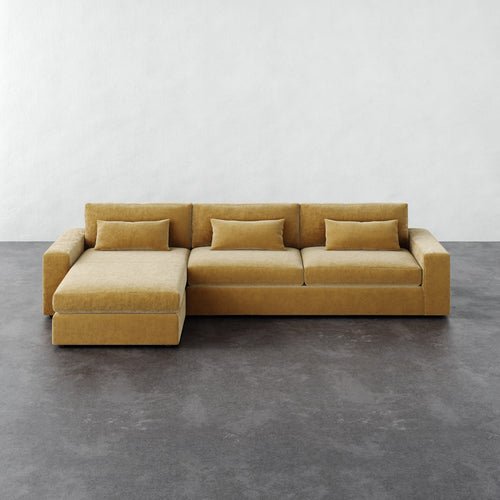 Lacroix Left Chaise & a Half Sectional - Brixton Honey