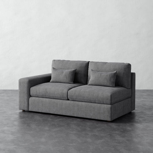 Lacroix Loveseat - Chunky Basket Pewter