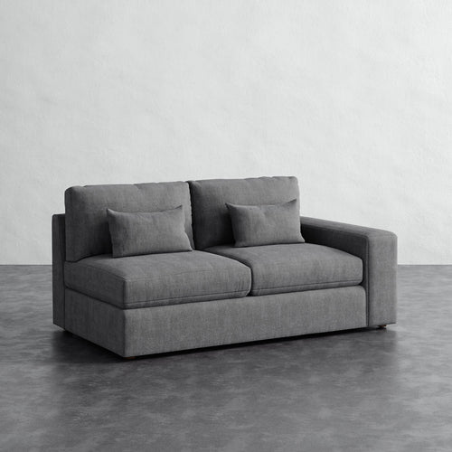Lacroix Loveseat - Chunky Basket Pewter