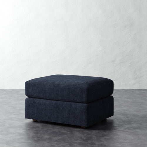 Lacroix Ottoman - Chunky Basket Indigo