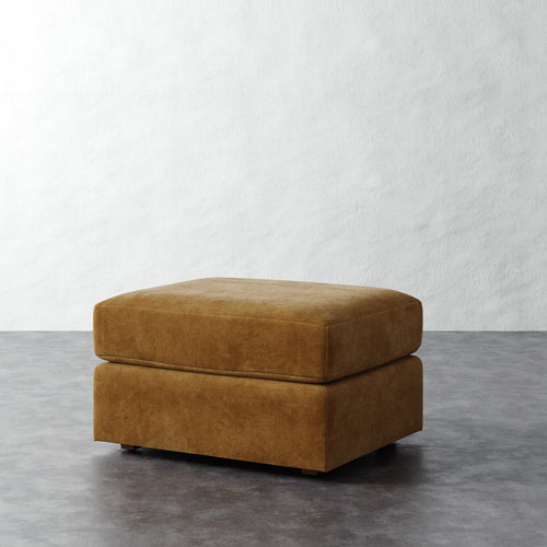 Lacroix Ottoman - Mohair Brown Sugar