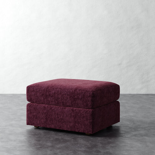 Lacroix Ottoman - Performance Matelasse Mulberry