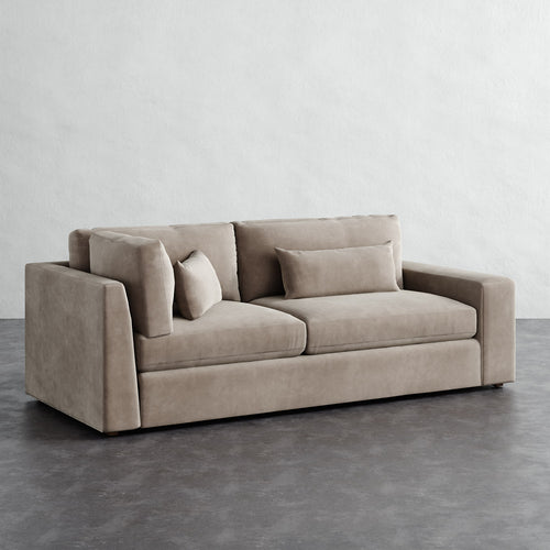 Lacroix Return Sofa - Performance Velvet Oatmeal