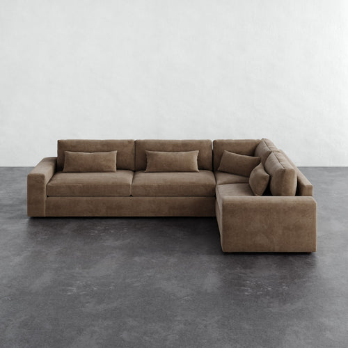 Lacroix Right Arm Sectional - Mohair Ecru