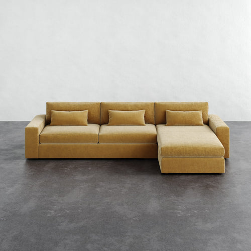 Lacroix Right Chaise & A Half Sectional - Brixton Honey