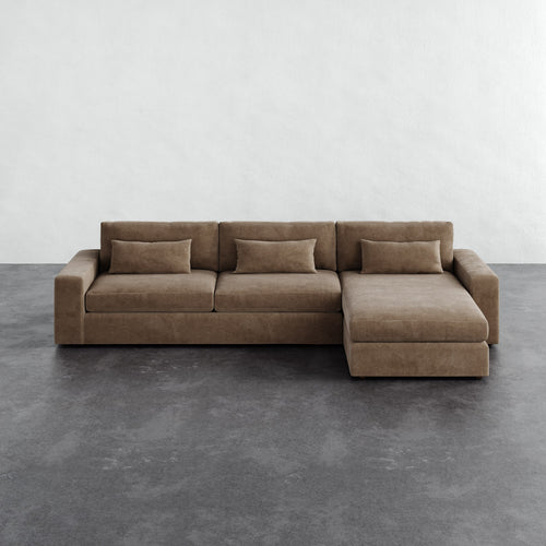 Lacroix Right Chaise & A Half Sectional - Mohair Ecru