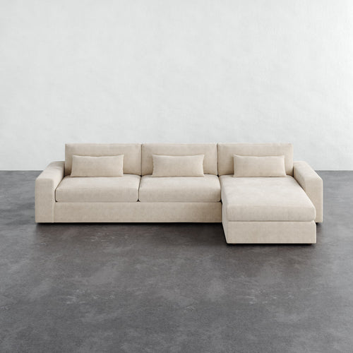 Lacroix Right Chaise & A Half Sectional - Performance Boucle Cream