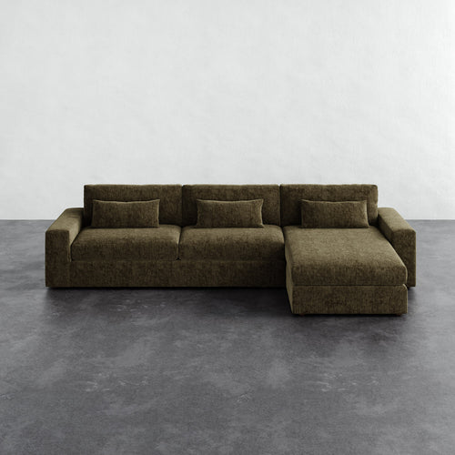 Lacroix Right Chaise & A Half Sectional - Performance Matelasse Balsam