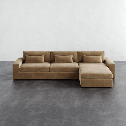 Lacroix Right Chaise & A Half Sectional - Performance Velvet Acorn