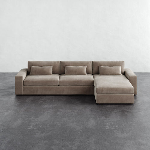 Lacroix Right Chaise & A Half Sectional - Performance Velvet Oatmeal