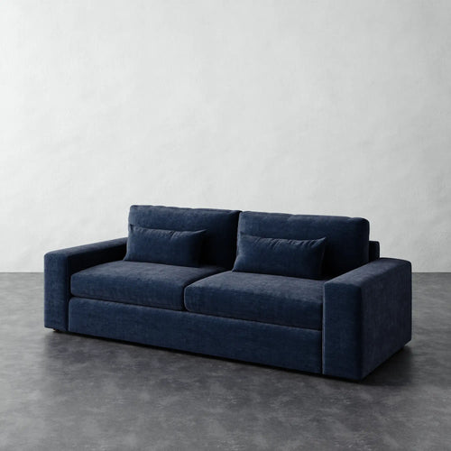 Lacroix Sofa - Indigo Strie Velvet
