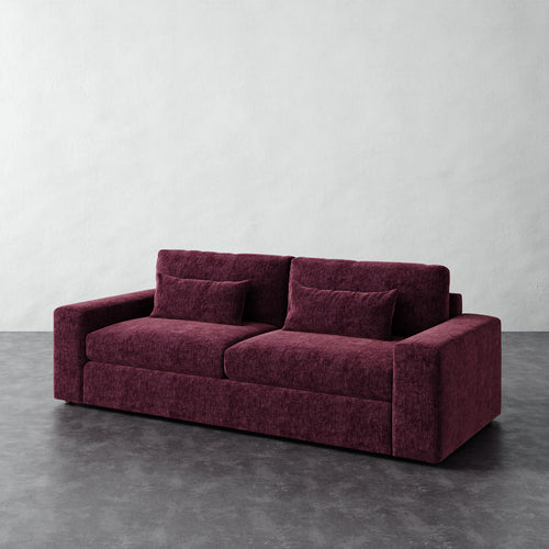 Lacroix Sofa - Performance Matelasse Mulberry