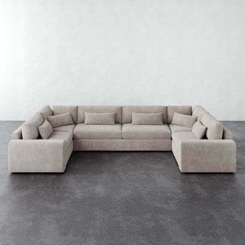 Lacroix U-Sectional - Brixton Dove Gray