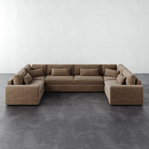 Lacroix U-Sectional - Mohair Ecru