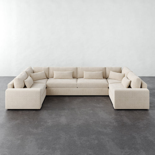 Lacroix U-Sectional - Performance Boucle Cream