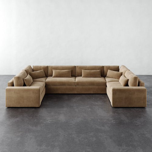 Lacroix U-Sectional - Performance Velvet Acorn