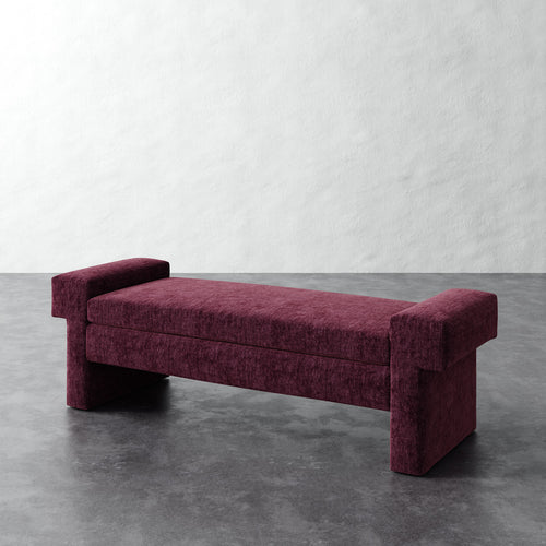 Lemaire Bench - Performance Matelasse Mulberry