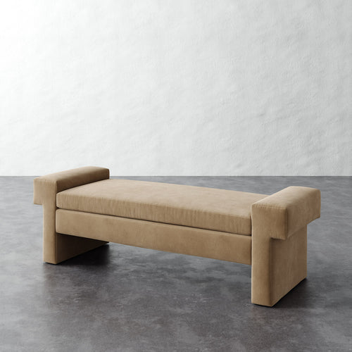 Lemaire Bench - Performance Velvet Acorn