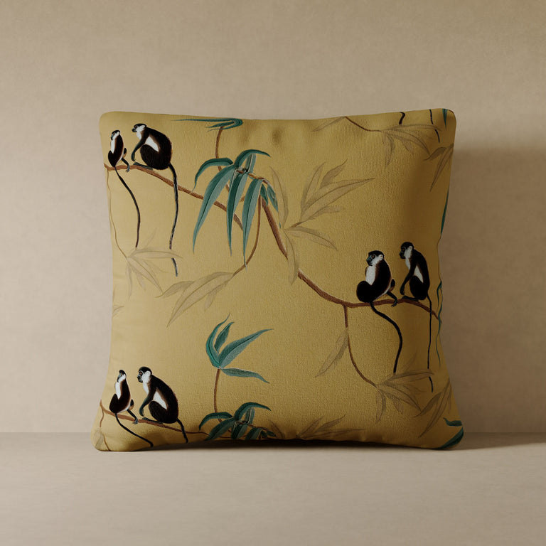 Les Singes Velvet Pillow