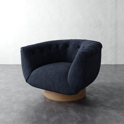 Lune Swivel Chair - Chunky Basket Indigo