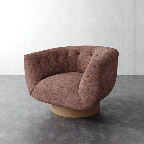 Lune Swivel Chair - Micro Boucle Fig