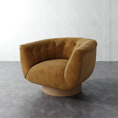 Lune Swivel Chair - Mohair Brown Sugar