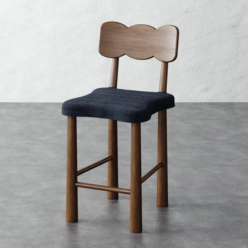 Madeleine Counter Stool - Chunky Basket Indigo