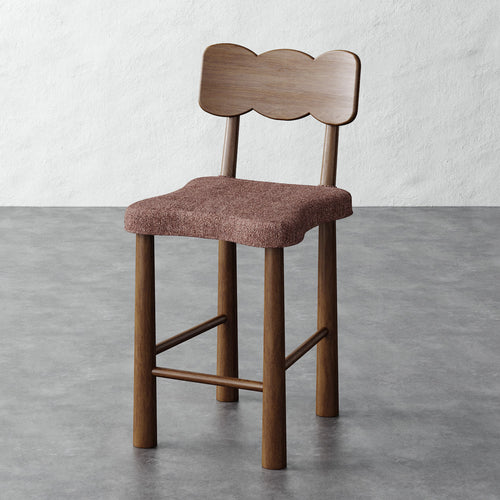 Madeleine Counter Stool - Micro Boucle Fig