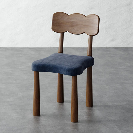 Madeleine Dining Chair - Indigo Strie Velvet
