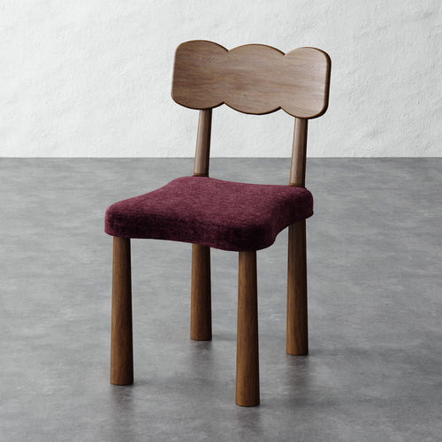 Madeleine Dining Chair - Performance Matelasse Mulberry