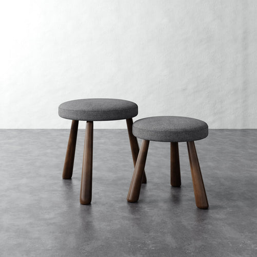 Madeleine Stool - Chunky Basket Pewter