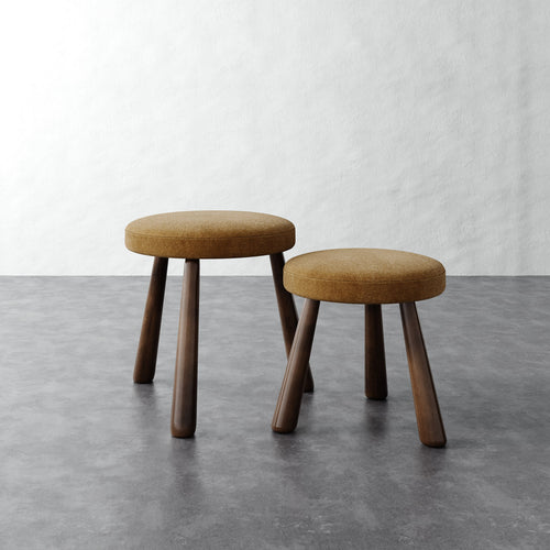 Madeleine Stool - Mohair Brown Sugar