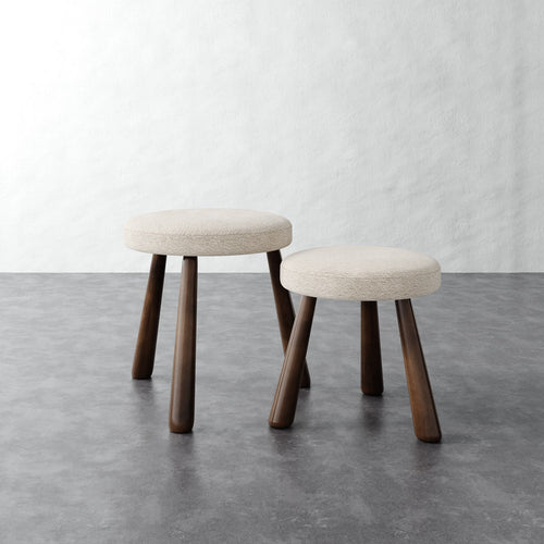 Madeleine Stool - Performance Boucle Cream