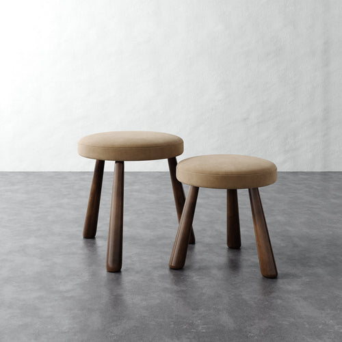 Madeleine Stool - Performance Velvet Acorn