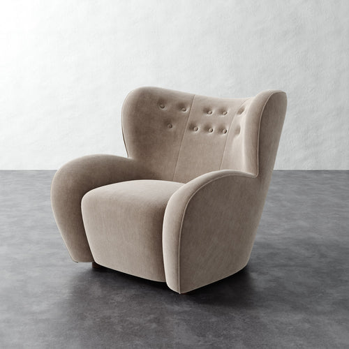 Mondaine Chair - Performance Brushed Woven Velvet Dune