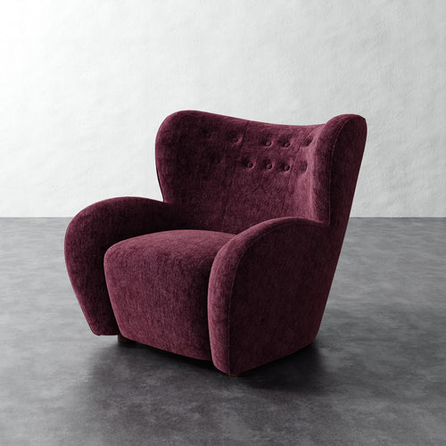 Mondaine Chair - Performance Matelasse Mulberry