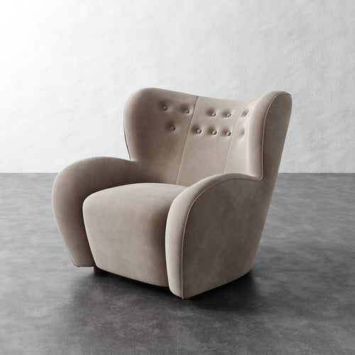 Mondaine Chair - Performance Velvet Oatmeal