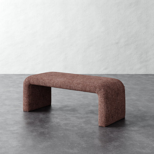 Nadia 48in Bench - Micro Boucle Fig