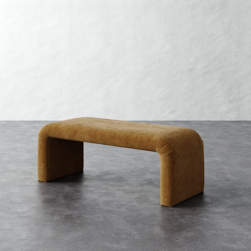 Nadia 48in Bench - Mohair Brown Sugar