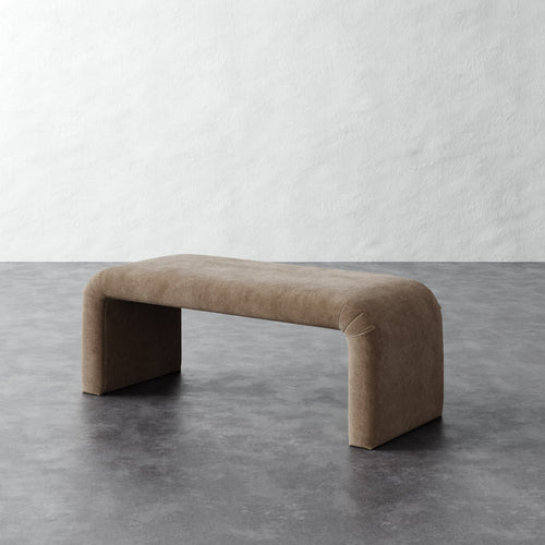 Nadia 48in Bench - Mohair Ecru
