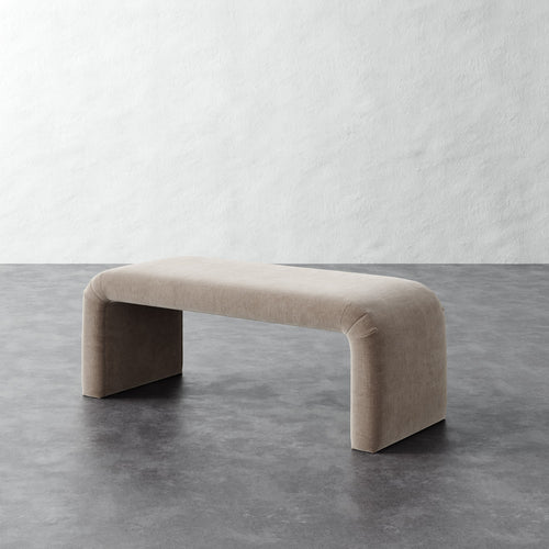 Nadia 48in Bench - Performance Brushed Woven Velvet Dune