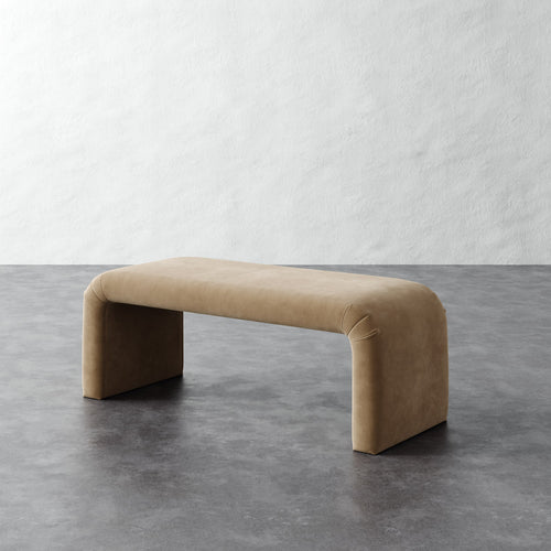 Nadia 48in Bench - Performance Velvet Acorn