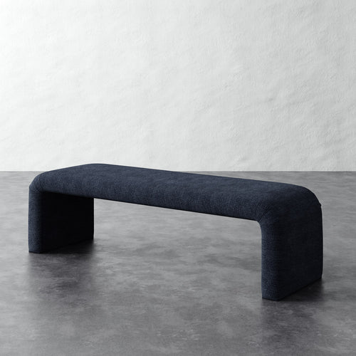 Nadia 62in Bench - Chunky Basket Indigo