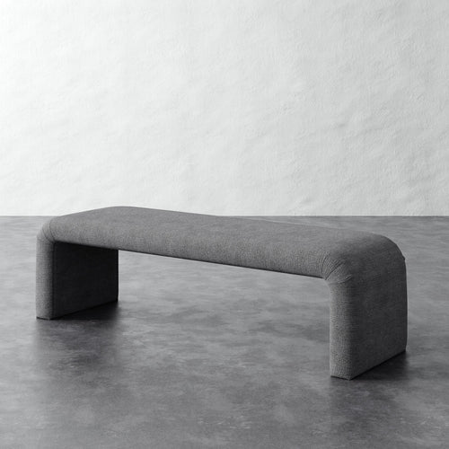 Nadia 62in Bench - Chunky Basket Pewter