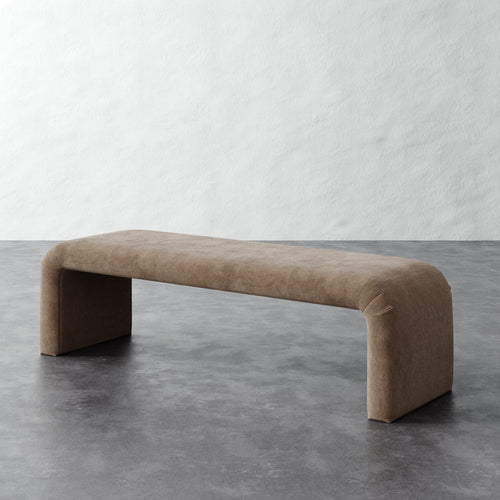 Nadia 62in Bench - Mohair Ecru