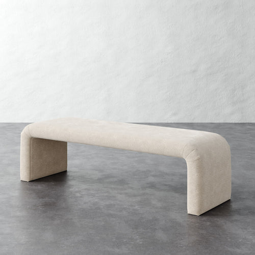 Nadia 62in Bench - Performance Boucle Cream