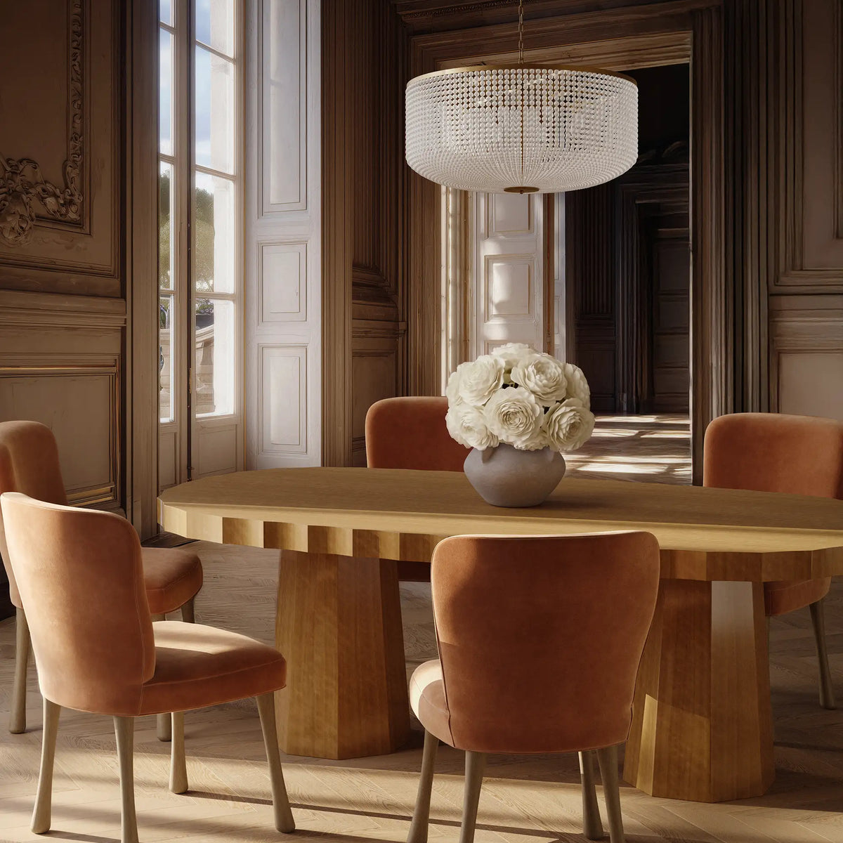 Ondara Fluted Dining Table Oblong