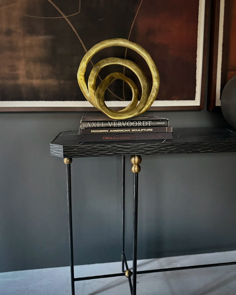 Oversized Vintage swirl Brass Sculpture