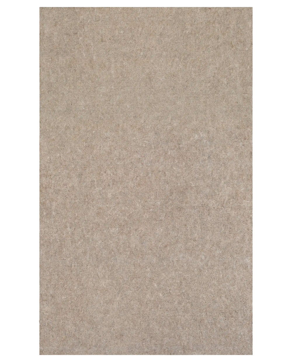 Lemieux et Cie Premium Felted Rug Pad in warm taupe, textured rectangular pad shown on white studio backdrop.