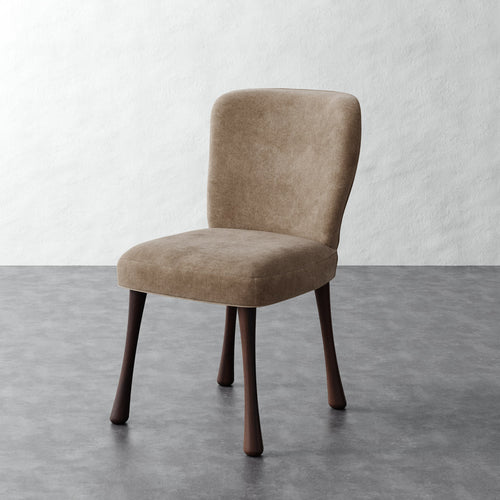 Rosette Side Chair - Mohair Ecru